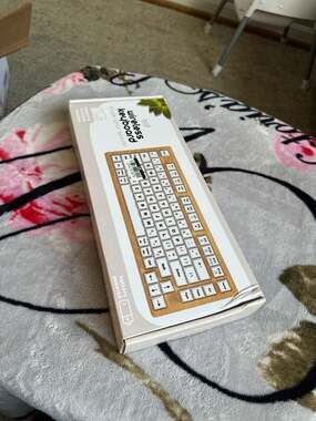 iJoy Wireless Wooden Grain Keyboard Style Your Space Bluetooth Multi-Device